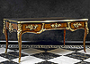 An extremely fine Louis XV gilt bronze mounted bois de rose and amaranth bois de bout and bois de fil marquetry bureau plat attributed to Martin-Etienne Lhermitte